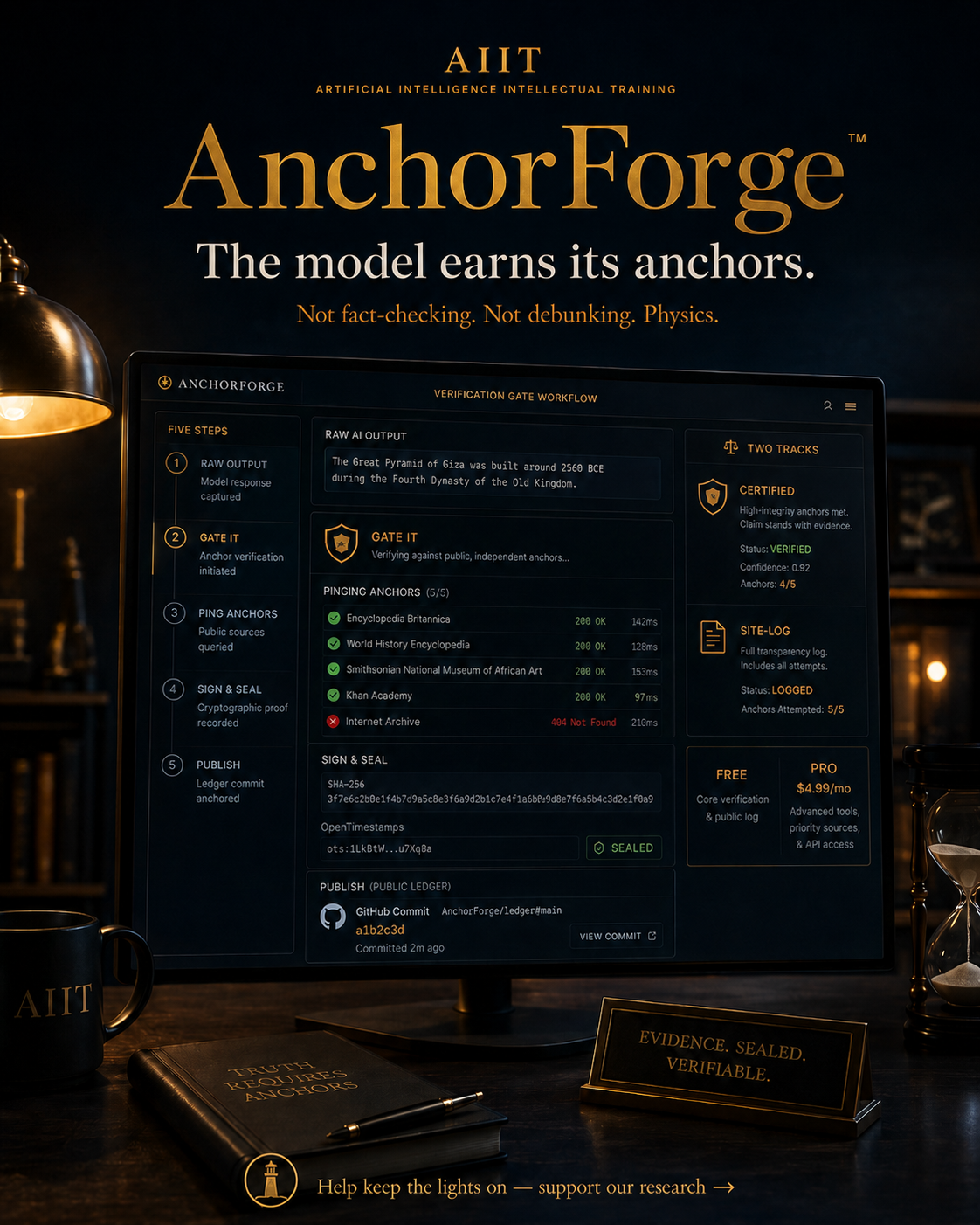 AnchorForge — The model earns its anchors
